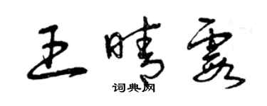 曾庆福王晴霞草书个性签名怎么写