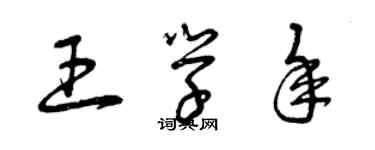 曾庆福王学年草书个性签名怎么写