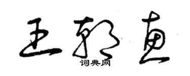 曾庆福王朝惠草书个性签名怎么写