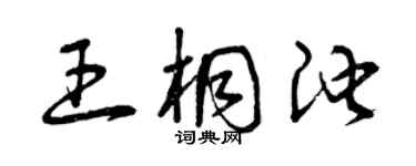曾庆福王桐池草书个性签名怎么写