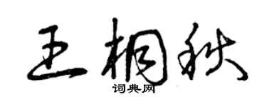 曾庆福王桐秋草书个性签名怎么写