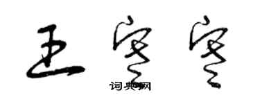 曾庆福王寒寒草书个性签名怎么写