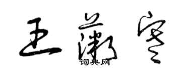 曾庆福王薇寒草书个性签名怎么写