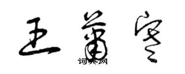 曾庆福王萧寒草书个性签名怎么写
