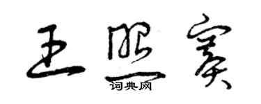 曾庆福王照赛草书个性签名怎么写