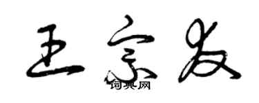 曾庆福王宗友草书个性签名怎么写