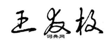 曾庆福王友枚草书个性签名怎么写