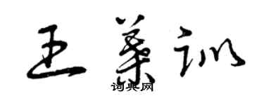 曾庆福王叶训草书个性签名怎么写