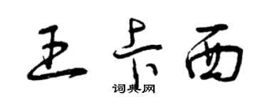 曾庆福王卡西草书个性签名怎么写