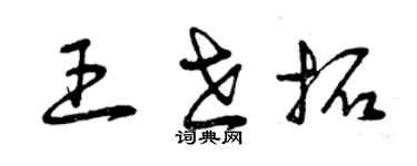 曾庆福王世拓草书个性签名怎么写
