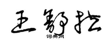 曾庆福王舒拉草书个性签名怎么写