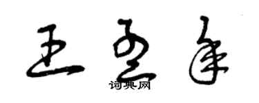 曾庆福王孟年草书个性签名怎么写