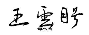 曾庆福王云盼草书个性签名怎么写