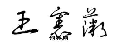 曾庆福王宪薇草书个性签名怎么写