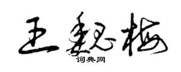 曾庆福王魏梅草书个性签名怎么写