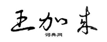 曾庆福王加来草书个性签名怎么写