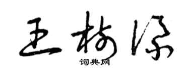曾庆福王树添草书个性签名怎么写
