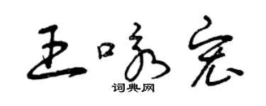 曾庆福王咏宏草书个性签名怎么写
