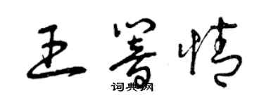 曾庆福王响情草书个性签名怎么写