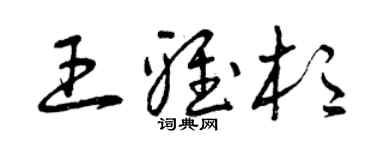曾庆福王雅杉草书个性签名怎么写