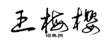 曾庆福王梅樱草书个性签名怎么写