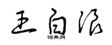 曾庆福王白浪草书个性签名怎么写