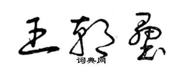 曾庆福王朝垒草书个性签名怎么写