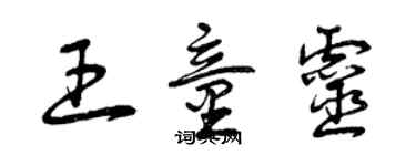 曾庆福王童灵草书个性签名怎么写