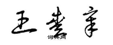 曾庆福王爱章草书个性签名怎么写