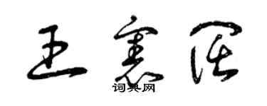 曾庆福王宪阔草书个性签名怎么写