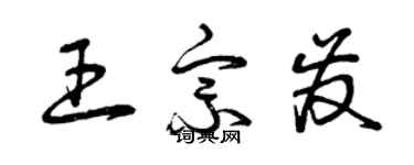 曾庆福王宗发草书个性签名怎么写