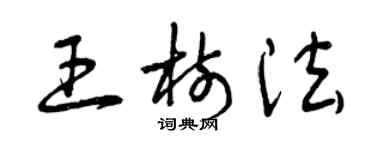 曾庆福王树法草书个性签名怎么写
