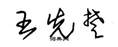 朱锡荣王先楚草书个性签名怎么写