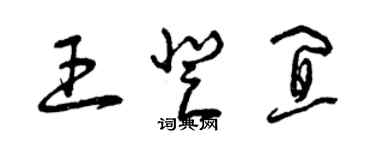 曾庆福王登宜草书个性签名怎么写
