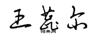 曾庆福王蕊尔草书个性签名怎么写