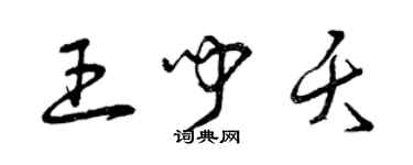 曾庆福王闻夭草书个性签名怎么写
