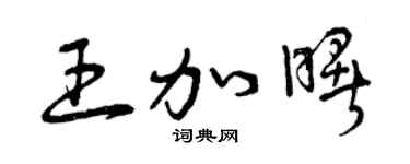 曾庆福王加曙草书个性签名怎么写