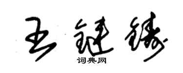 朱锡荣王链铸草书个性签名怎么写