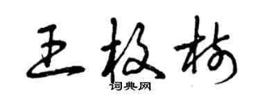曾庆福王枚树草书个性签名怎么写