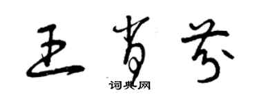 曾庆福王肖芬草书个性签名怎么写