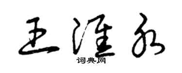 曾庆福王淮水草书个性签名怎么写