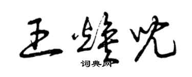 曾庆福王焕儿草书个性签名怎么写