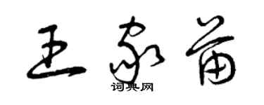 曾庆福王家苗草书个性签名怎么写