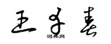 曾庆福王幸春草书个性签名怎么写
