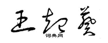 曾庆福王起葵草书个性签名怎么写