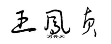 曾庆福王凤贞草书个性签名怎么写