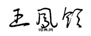 曾庆福王凤领草书个性签名怎么写