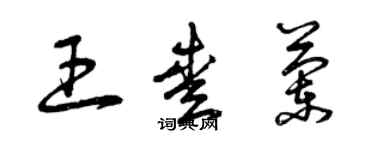 曾庆福王爱兰草书个性签名怎么写