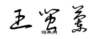 曾庆福王闽兰草书个性签名怎么写