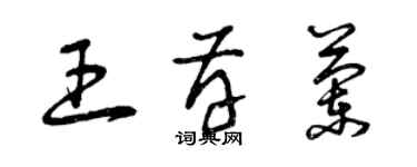 曾庆福王存兰草书个性签名怎么写
